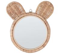 Beliani Wall Mirror Ashanti 30 Cm 33 Cm Rattan Natural