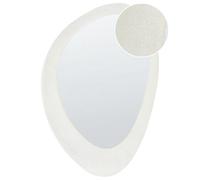 Beliani Wall Mirror Audes 60 Cm 90 Cm Velvet Off-White