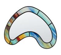 Beliani Wall Mirror Bouvron 80 Cm 60 Cm Multicolour