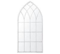 Beliani Wall Mirror Cassel 50 Cm 115 Cm Metal Light Grey