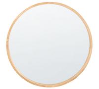 Beliani Wall Mirror Cazalis 80 Cm 80 Cm Paulownia Wood Light Brown