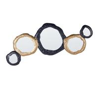 Beliani Wall Mirror Charny 109 Cm 44 Cm Metal Black/ Gold