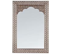 Beliani Wall Mirror Copper Iron Traditional Modern Moroccan Rectangular | Metal, Gloss, Does Not Require Assembly, 60 x 91 cm
