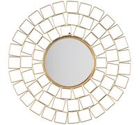 Beliani Wall Mirror Labrit 90 Cm 90 Cm Metal Gold