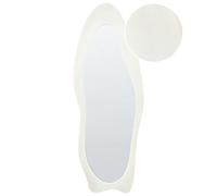 Beliani Wall Mirror Reigny 57 Cm 160 Cm Velvet White