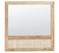 Wall Mirror ROSELL 60 cm 60 cm Light Brown