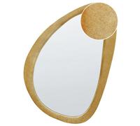 Beliani Wall Mirror Venas 61 Cm 91 Cm Velvet Mustard