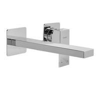 Wall Mounted Basin Mixer Tap ANTOFAGASTA Brass Silver