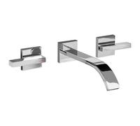 Wall Mounted Basin Mixer Tap BERRACO Brass Silver