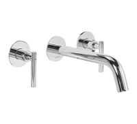 Wall Mounted Basin Mixer Tap ISHINCA Brass Silver