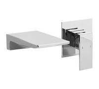 Wall Mounted Basin Mixer Tap KARUAY Brass Silver