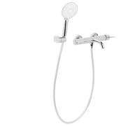 Beliani Wall Mounted Bath Shower Mixer Tap Meliquina Silver