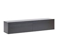 Beliani Wall Mounted TV Stand GLADSTONE Black, Black