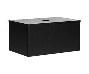 Beliani Wall Mounted Vanity Unit Alzira 80 Cm Black