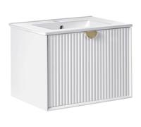 Beliani Wall Mounted Vanity Unit With Basin Bonaire 60 Cm White