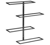 Beliani Wall Mounted Wine Rack Einsteinium Metal Black