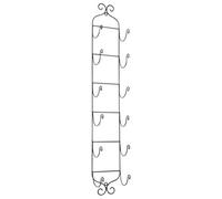 Beliani Wall Mounted Wine Rack Hydrogen Metal Black