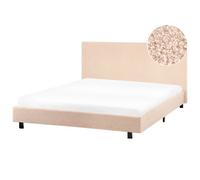 Beliani Waterbed Boucle Albi 140 X 200 Cm (Eu Double) Beige