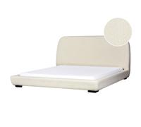Beliani Waterbed Boucle Roisel 180 X 200 Cm (Eu Super King) Light Beige