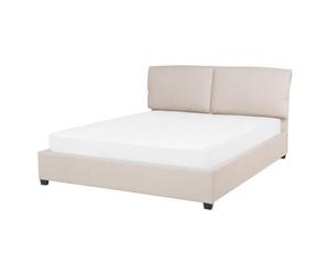 Beliani Waterbed Fabric Belfort 140 X 200 Cm (Eu Double) Light Beige