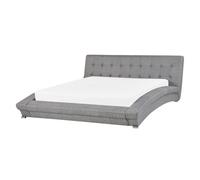 Beliani Waterbed Fabric Lille 160 X 200 Cm (Eu King Size) Grey