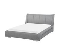 Beliani Waterbed Fabric Nantes 140 X 200 Cm (Eu Double) Light Grey