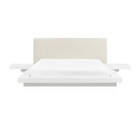 Beliani Waterbed Faux Leather Zen 160 X 200 Cm (Eu King Size) White