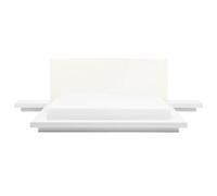 Beliani Waterbed Faux Leather Zen 180 X 200 Cm (Eu Super King) White