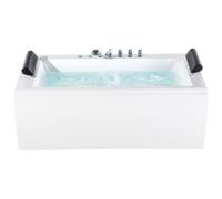 Beliani Whirlpool Bath With Led 1720 X 830 mm White Montego