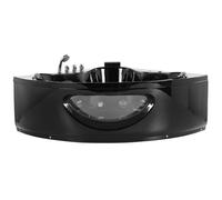 Corner Hot Tub with LED TOCOA 1900 x 1380 mm Black