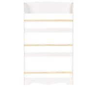 Beliani White 3-Tier Wall Bookshelf - Mdf And Pine, 60 X 12 X 100 Cm, For Kids' Room