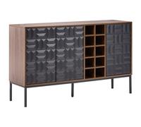 Beliani Wine Cabinet Caraquet Dark Brown