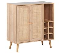 Beliani Wine Cabinet Paget Light Brown