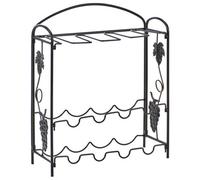 Beliani Wine Rack Donegal Metal Black