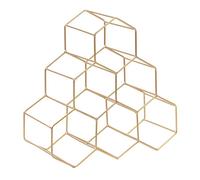 Beliani Wine Rack Listowel Metal Gold