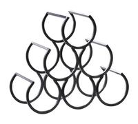 Beliani Wine Rack Lurgan Metal Black