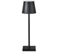 Beliani Wireless LED Table Lamp Baceiro With Dimmer Metal Black, Black