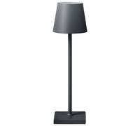 Beliani Wireless LED Table Lamp Baceiro With Dimmer Metal Dark Grey, Grey