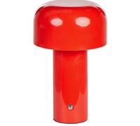 Beliani Wireless LED Table Lamp Besos With Dimmer Metal Red, Red