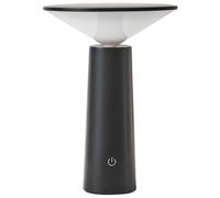 Beliani Wireless LED Table Lamp Levira With Dimmer Metal Black, Black