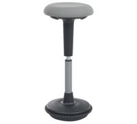 Beliani Wobble Stool Estell Fabric Grey