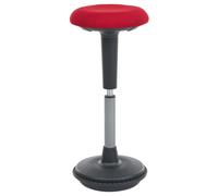 Beliani Wobble Stool Estell Fabric Red