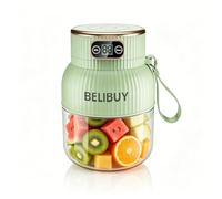 BELIBUY Portable Blender, 600ml(20oz), USB-C Rechargeable Cordless Personal Smoothie Maker, 10-Blade Mini blender for Juice & Shakes, BPA-Free, Ideal for Gym, Office, Travel