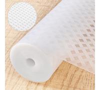 BELICOO Drawer Liners, 44.5cm x 610cm Kitchen Shelf Liners Drawer Mats Plastic EVA Material Waterproof & Oil-Proof Cupboard Liner Mats Paper Protector for Shelves (Clear Diamond, 44.5x610CM)