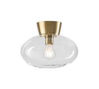 Belid Bulllo ceiling lamp clear glass Ø27 cm brass