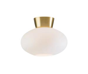 Belid Bullo ceiling lamp opal glass Ø27 cm brass