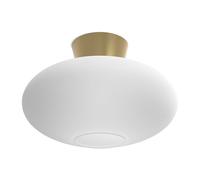 Belid Bullo ceiling lamp XL opal glass Ø38 cm brass