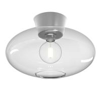 Belid - Bullo XL Flush Ceiling Light, Aluminium / Clear - Clear