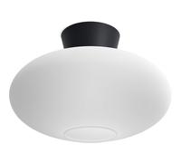 Belid - Bullo XL Flush Ceiling Light, Matte Black / Opal - Matte Black