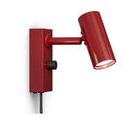 Belid Cato wall lamp Glossy ruby red-matte black
